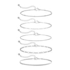 MBW Sterling Silver Bracelets for Women Trendy, Minimalist Simple Dainty S925 Silver Plated Bracelets for Women Stack Waterproof Jewelry Small Thin Bracelet Set for Womens Teen Gift
