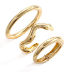 Chunky Gold Bangle Bracelets for Women, Dainty 14k Gold Plated Big Stackable Bangles Set, Trendy Statement Cuff Bracelet Stack Fashion Jewelry Gifts