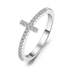 JewelryPalace 14k White Yellow Rose Gold Plated 925 Sterling Silver Rings for Women, Cubic Zirconia Promise Rings for Her, Stackable Wedding Bands Rings for Women Infinity Forever Love Knot Ring