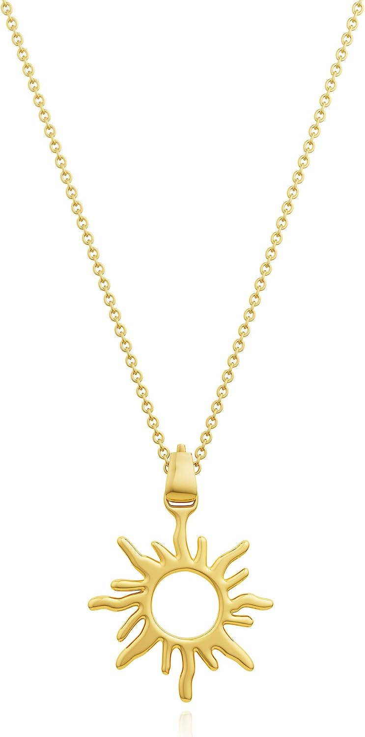 CHESKY Layered Necklaces for Women Trendy, Dainty 14k Gold Plated Pendant Necklace Layering Necklace for Women Non Tarnish Hypoallergenic Sun Gold Necklace Stack Gold Jewelry for Women Gifts