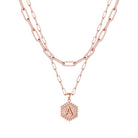 M MOOHAM Dainty Initial Necklaces for Women, 14K-Gold-Plated Layering Necklace for Women Cute Hexagon Letter Initial Necklace Layered Necklaces for Womens Teen Girl Gifts