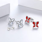 Aurora Tears Butterfly Jewelry,Women 925 Sterling Silver Butterflies Birthstone Pendant Necklace/Earrings/Rings Wedding Gift