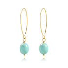 Geometric Drop Dangle Earrings Boho Statement Long Hoops 18k Gold Plated Lightweight Earrings for Women Girls