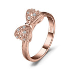JewelryPalace 14k White Yellow Rose Gold Plated 925 Sterling Silver Rings for Women, Cubic Zirconia Promise Rings for Her, Stackable Wedding Bands Rings for Women Infinity Forever Love Knot Ring