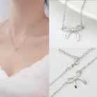 Gold Earrings Necklace for Women Cute Bow Earrings Dainty Bow Necklace Gold Jewelry Set Summer Beach Earring Charm Necklaces Beach Outfits Trendy Jewelry Gifts for Women