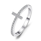 JewelryPalace 14k White Yellow Rose Gold Plated 925 Sterling Silver Rings for Women, Cubic Zirconia Promise Rings for Her, Stackable Wedding Bands Rings for Women Infinity Forever Love Knot Ring