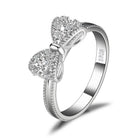 JewelryPalace 14k White Yellow Rose Gold Plated 925 Sterling Silver Rings for Women, Cubic Zirconia Promise Rings for Her, Stackable Wedding Bands Rings for Women Infinity Forever Love Knot Ring
