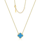 AIPPK Clover Pendant Necklace 18K Gold Plated Four Leaf Clover Necklaces Lucky Simple Jewelry Gifts for Women