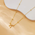 Thaivor Necklace for Women Dainty Bow Necklace 14K Gold Plated Cute Choker Small Pendant Charm Necklaces Teen Gift Trendy Stuff Personalized Jewelry Gifts
