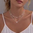 Heart Necklaces for Women, Dainty 14K Gold/Silver Plated Necklace Cute Tiny Gold Diamond Infinity Heart Pendant Jewelry, Ideal Gifts for Mothers Day Birthday Graduation Valentine's Day