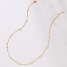 Billet-doux 14K Dainty Gold Plated Tiny Clovers Necklace For Women, Colorful Dainty Very Small 4-Leaf Clovers Gold Plated Choker Necklace, Stackable Jewelry Gifts Perfect for Her