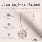 Crystalline Azuria Women 18K Gold Plated White Crystal Roses Flower Set Necklace Earrings Bracelet for Women Wedding Party Bridal Bridesmaid Accessories