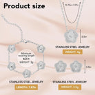 Hypoallergenic Women's Four Leaf Clover Jewelry Set 14K Gold-Plated Stainless Steel Clover Necklace Bracelet Earrings Fashionable And Exquisite Daily for Women Accessory Gift