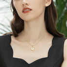 EleQueen Rose Flower Necklace Earrings Bracelet Set 14K Gold Plated Hypoallergenic Jewelry Sets Gift for Women