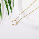 AIPPK Clover Pendant Necklace 18K Gold Plated Four Leaf Clover Necklaces Lucky Simple Jewelry Gifts for Women