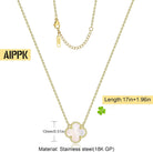 AIPPK Clover Pendant Necklace 18K Gold Plated Four Leaf Clover Necklaces Lucky Simple Jewelry Gifts for Women