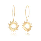 Geometric Drop Dangle Earrings Boho Statement Long Hoops 18k Gold Plated Lightweight Earrings for Women Girls