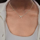Gold Earrings Necklace for Women Cute Bow Earrings Dainty Bow Necklace Gold Jewelry Set Summer Beach Earring Charm Necklaces Beach Outfits Trendy Jewelry Gifts for Women
