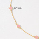 Billet-doux 14K Dainty Gold Plated Tiny Clovers Necklace For Women, Colorful Dainty Very Small 4-Leaf Clovers Gold Plated Choker Necklace, Stackable Jewelry Gifts Perfect for Her