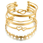 ÌF ME Gold Bangle Bracelets for Women, Indian Bangles Stackable Set, Multi Layer Textured 18K Gold Plated Chunky Bracelets Boho Jewelrys Set