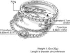 4 Pcs Dainty Gold Silver Bracelets Set for Women 14K Plated Link Cubic Zirconia Paperclip Stake Layering Chain Adjustable Trendy Hand Jewelry