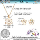 EVEVIC Dainty Flower Pendant Necklace Earrings for Women 14K Gold Plated Hypoallergenic Jewelry Sets