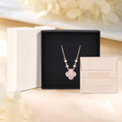 Women's 18K Gold Plated Clover Necklace with White Natural Shell - Four Leaf Lucky Charm Dainty Link Necklaces Jewelry for Women, Trendy Birthday/Mother's Day Gift