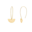 Geometric Drop Dangle Earrings Boho Statement Long Hoops 18k Gold Plated Lightweight Earrings for Women Girls