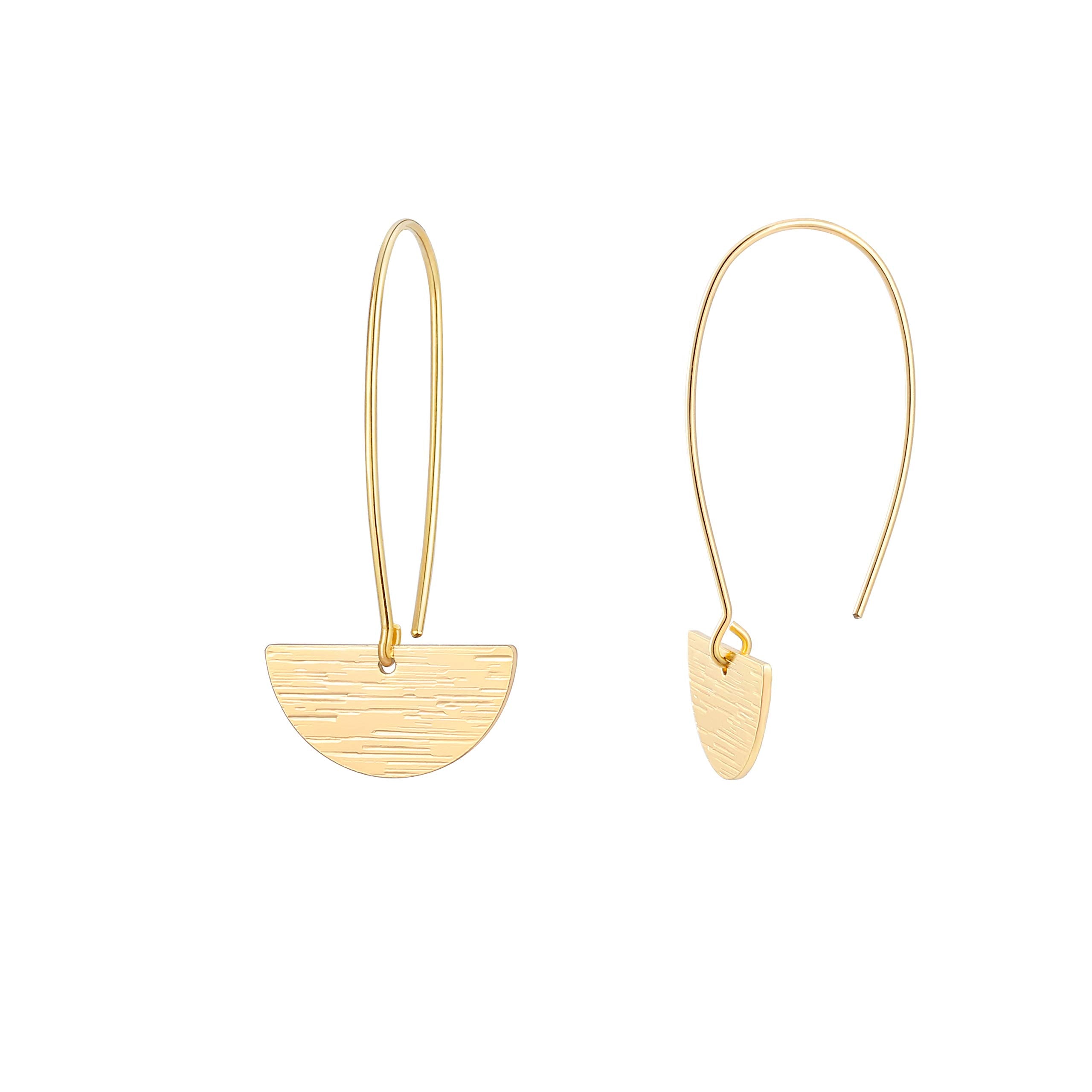 Geometric Drop Dangle Earrings Boho Statement Long Hoops 18k Gold Plated Lightweight Earrings for Women Girls