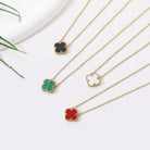 AIPPK Clover Pendant Necklace 18K Gold Plated Four Leaf Clover Necklaces Lucky Simple Jewelry Gifts for Women