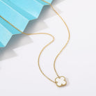 AIPPK Clover Pendant Necklace 18K Gold Plated Four Leaf Clover Necklaces Lucky Simple Jewelry Gifts for Women