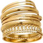 ÌF ME Gold Bangle Bracelets for Women, Indian Bangles Stackable Set, Multi Layer Textured 18K Gold Plated Chunky Bracelets Boho Jewelrys Set
