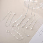 Kyerlyn Silver Bracelets for Women Trendy Waterproof Silver Dainty Bracelet Stack Adjustable Layered Bracelet Set Minimalist Fashion Jewelry