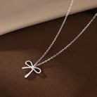 SLUYNZ Solid 925 Sterling Silver Bow Choker Necklace for Women Teens Simple Bowknot Pendant Necklace